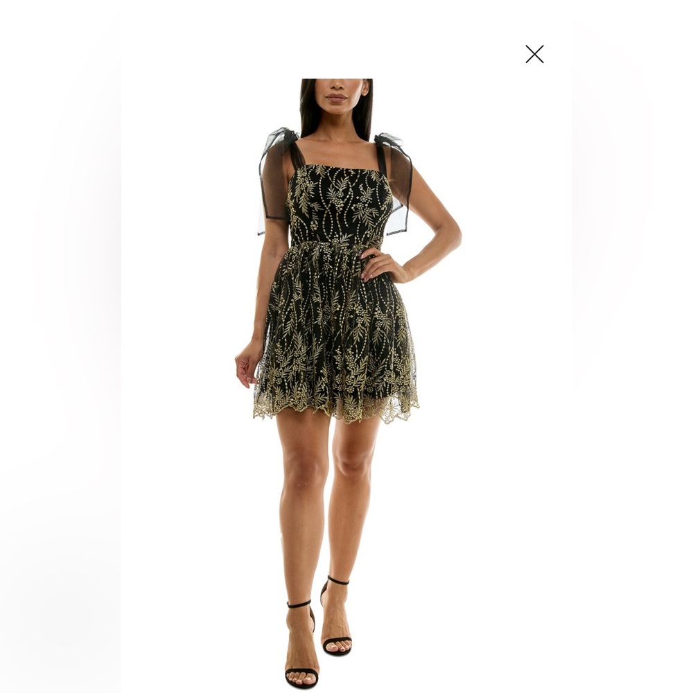 Trixxi Black/gold cocktail dress
